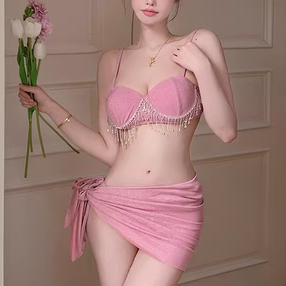 Pink sexy bikini set PL53754