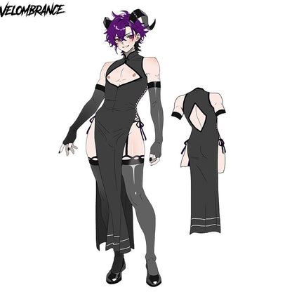 Dragon Demon Cheongsam (4-Piece Set） AS57