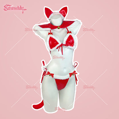 Cosplay Xmas Kitty Kawaii Lingerie KO34 （5-Piece Set）