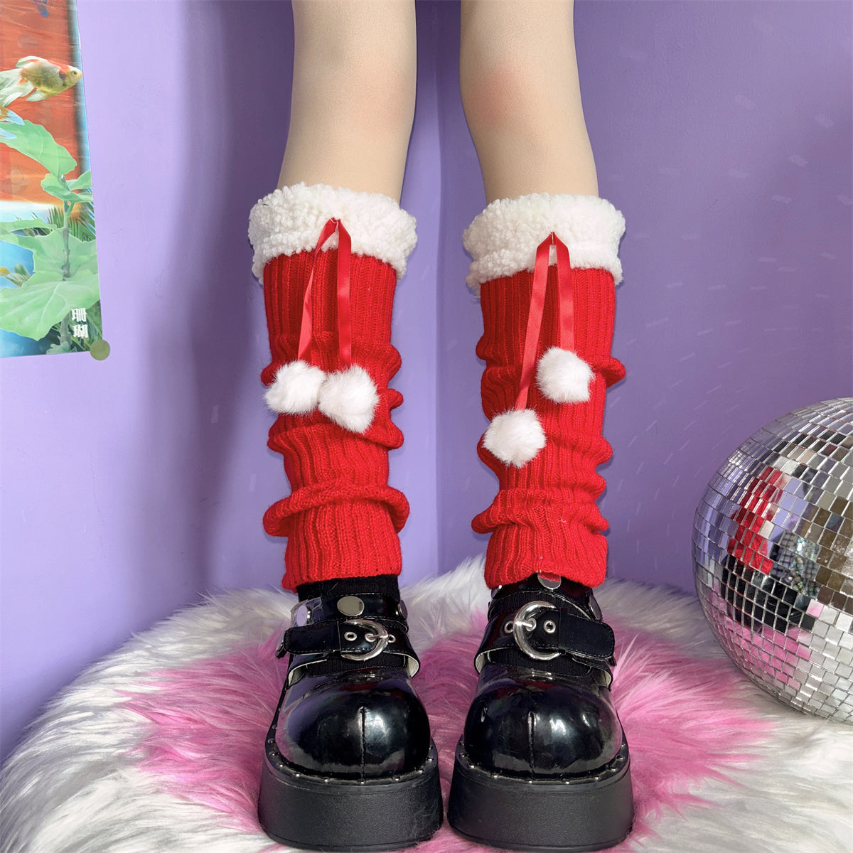 Plush Bow Leg Warmers PA10236