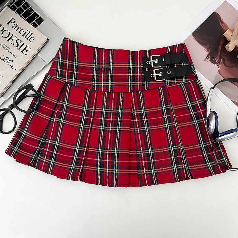 Plaid Pleated Skirt PA20331