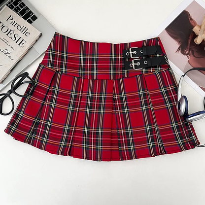 Plaid Pleated Skirt PA20331