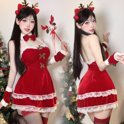 Christmas Strapless Lace Pajamas PA20317