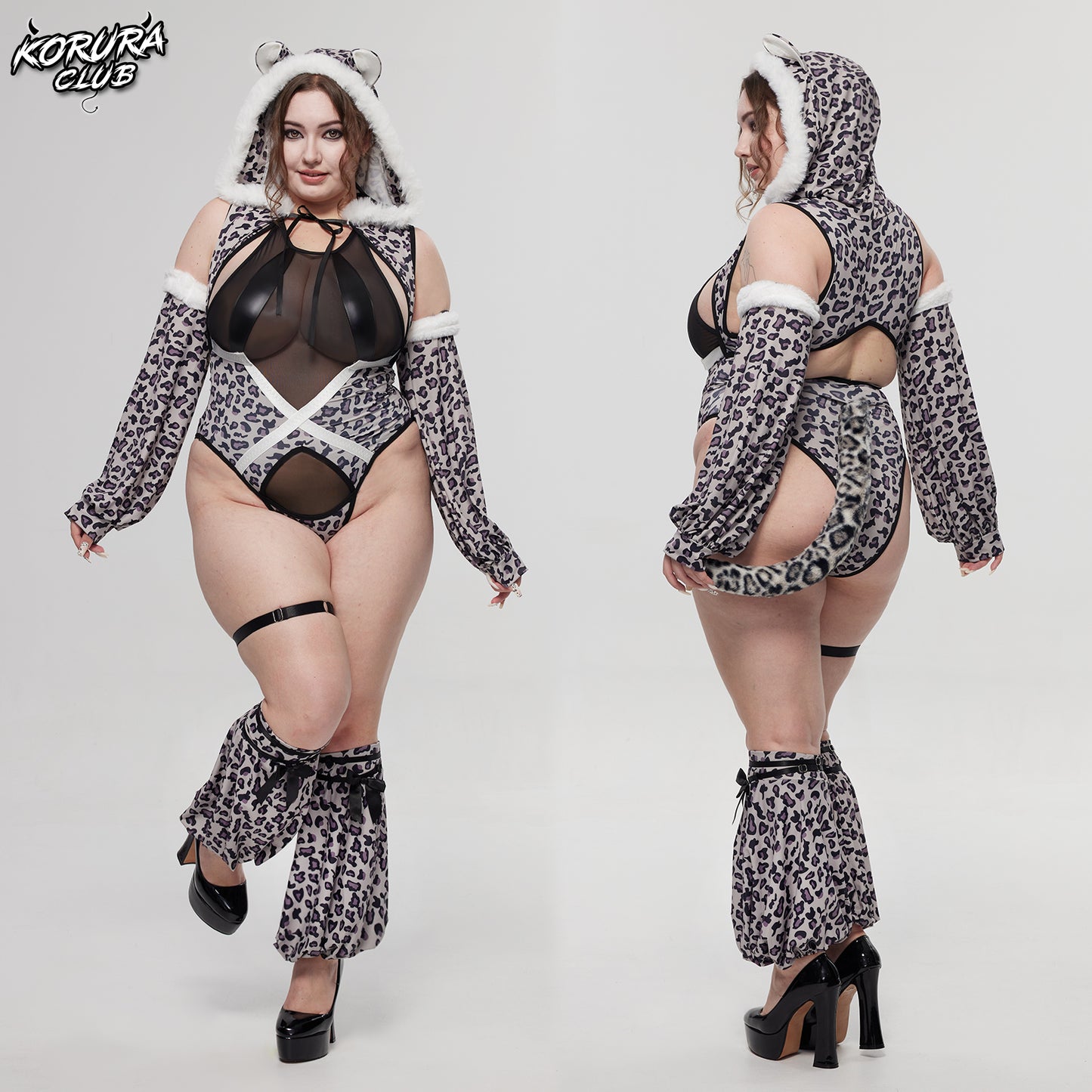Pre-sale Snow Leopard Cosplay Bodysuit KO149