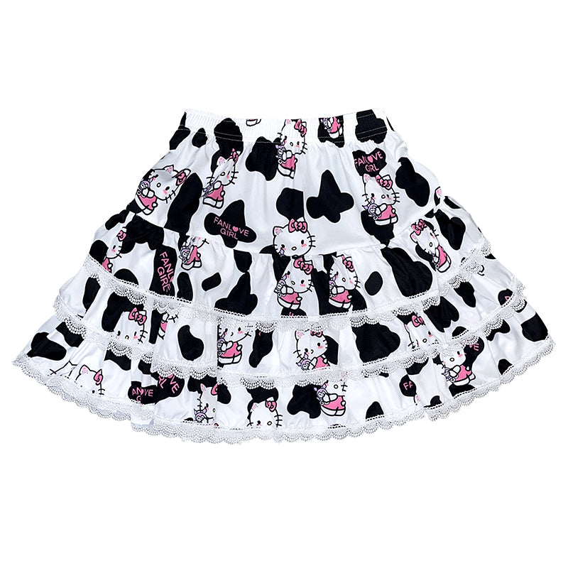 Harajuku Cow Print Sweet Cake Skirt PL53463