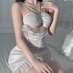 Sexy pearl suspender nightgown PL53756