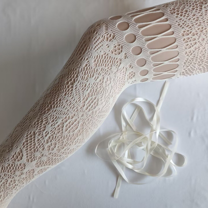 Lolita openwork bow pantyhose PA20346