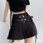 Double Belt Love Skirt PL53728