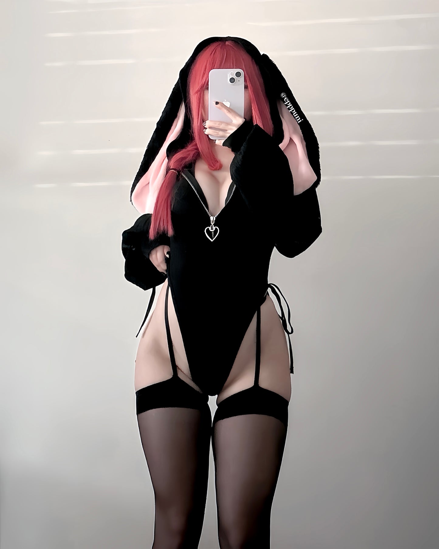 Bunny Ear Hoodie Bodysuit KO64