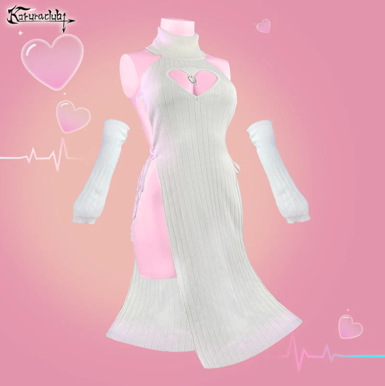 KORURACLUB-Plus Size Heart-Shaped Cheongsam KO59