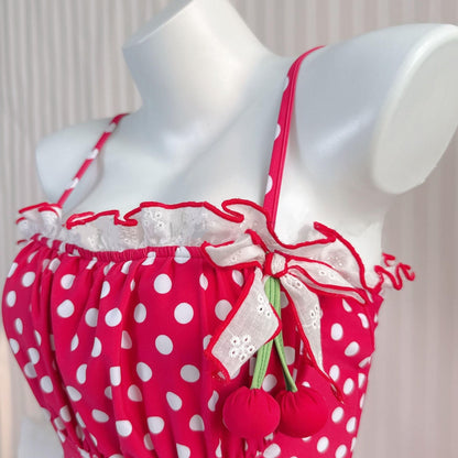 Cherry polka dot swimsuit PA20072