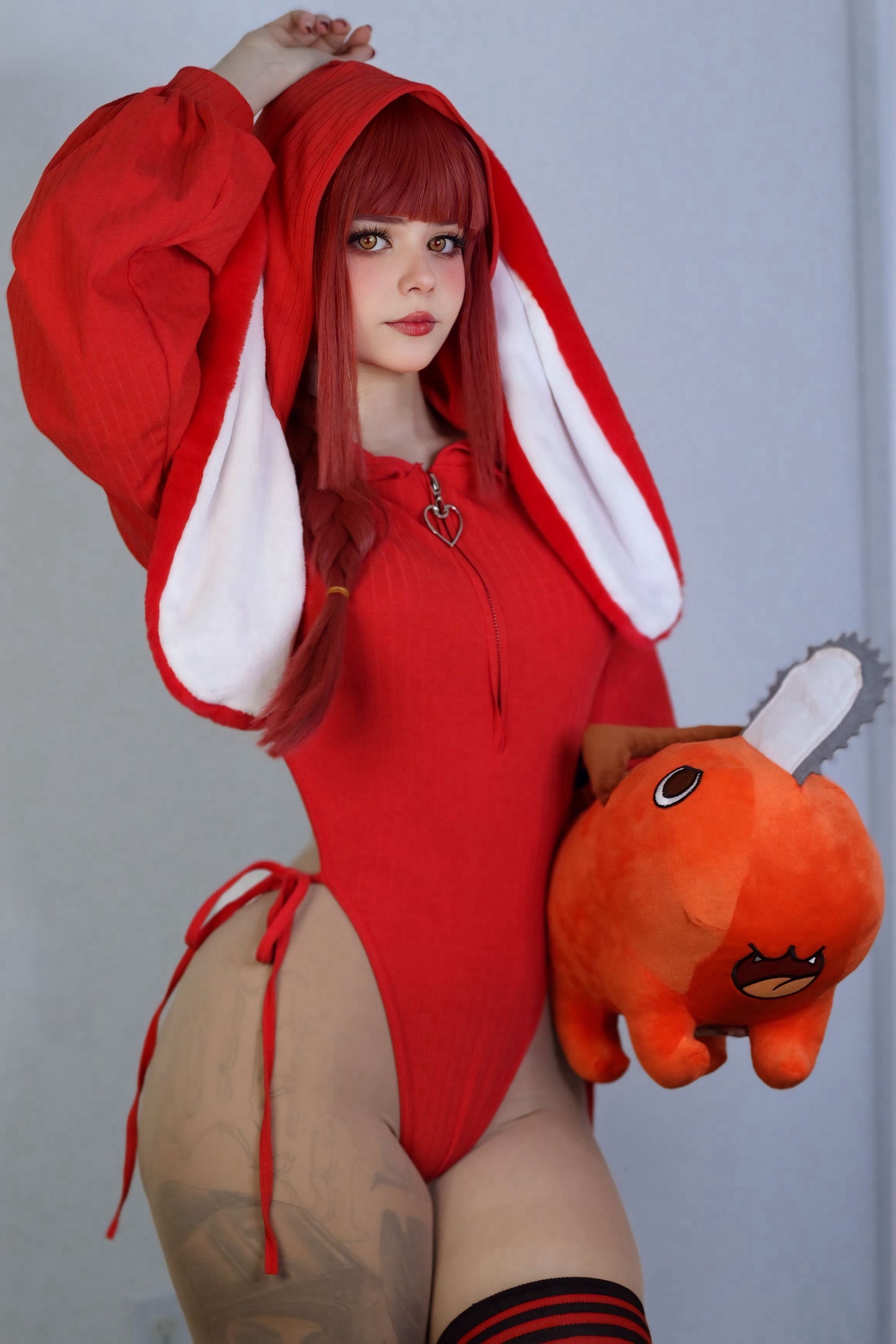 Bunny Ear Hoodie Bodysuit KO64