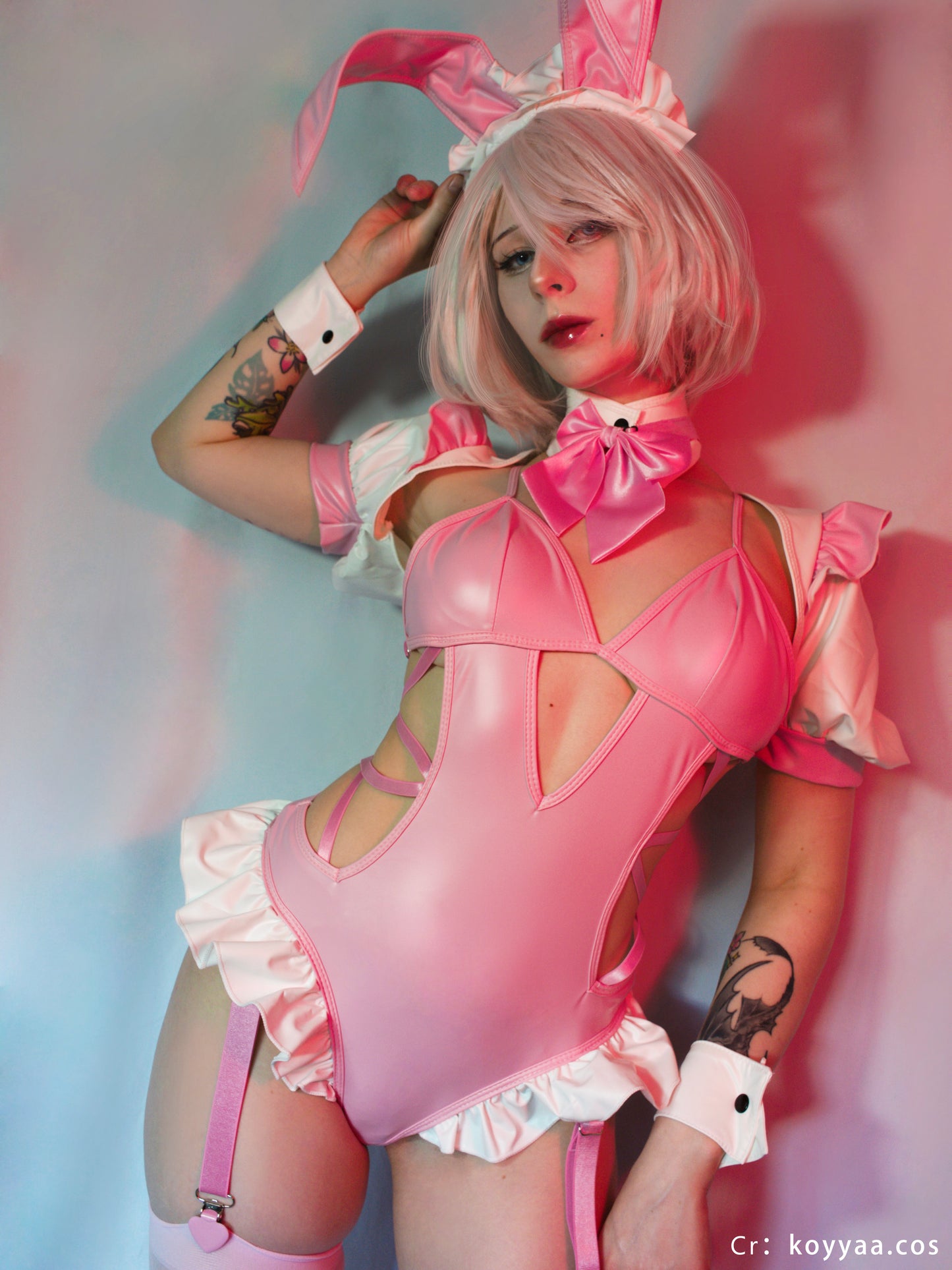 Cosplay Pink Bunny Maid Lingerie KO137