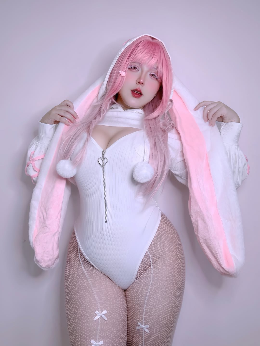 Cosplay Heart-Lock Floppy Bunny Jumpsuit KO103