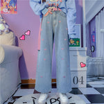 heart high waist jeans PL52196