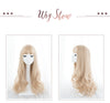 Khaki Gold Wavy Long Curly Hair Wig  PL52583
