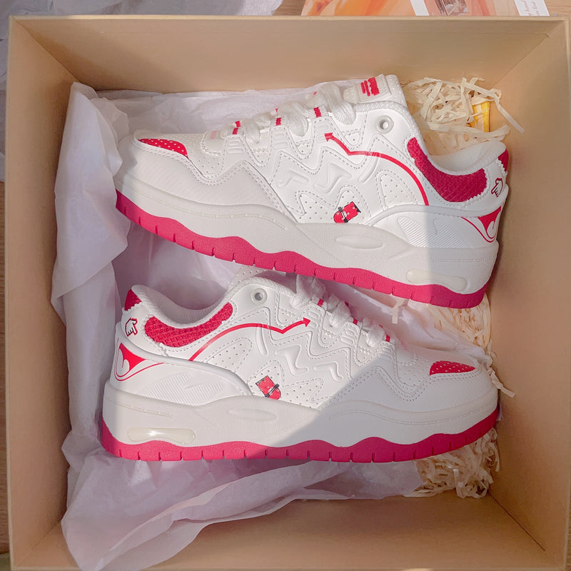 Pink Print Platform Sneakers PL52758