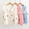 Lapel Strawberry Knit Sweater PL52818