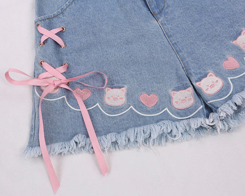 Cute Bow Tie Jeans PL53019