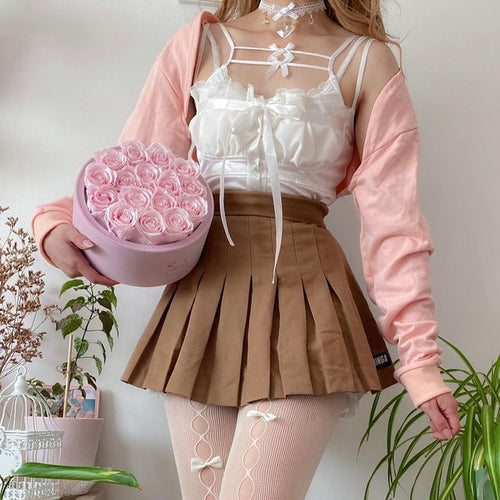 Pink top + skirt 3-piece set  PL52673
