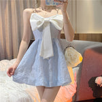 Blue Bow Slip Dress PL52985