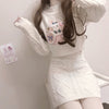 Cute Knitted two-piece sweater + skirt PL52837