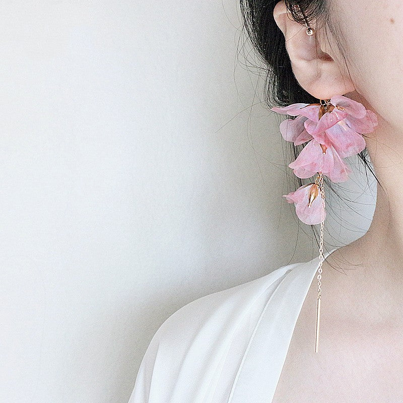 Flower fairy ear hanging earrings PL53014