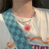Colorful Beaded Heart Necklace PL52997