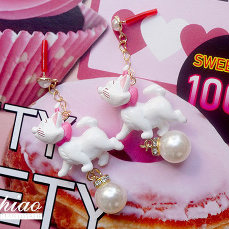 Cute Cat Pearl Earrings PL52880