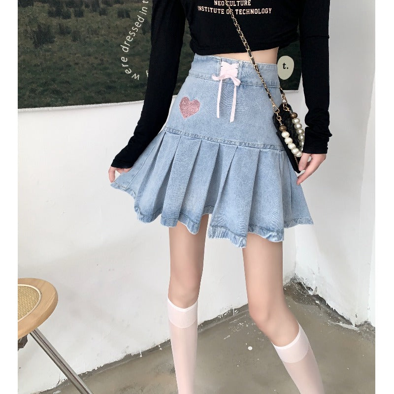 Cute denim skirt PL53102