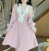 Lace High Waist Bow Dress PL52941