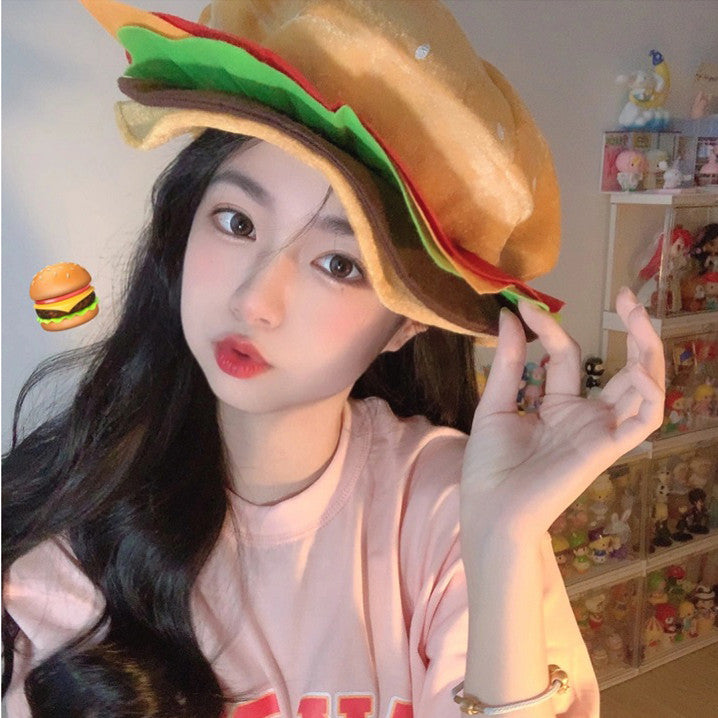 Cute Cartoon Burger Hat PL52990