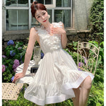 White V Neck Dress PL52939