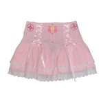 Cute Pink Lace Skirt  PL52815