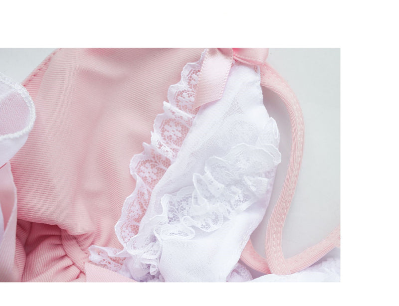 Cute Pink Lace Bikini Set PL53092