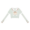 Cute Cinnamon Cropped Sweater PL52919