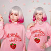 Strawberry embroidered turtleneck warm sweater PL20918