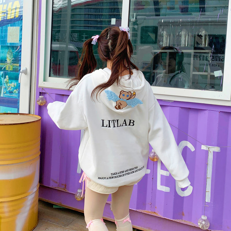 White Casual Hoodie  PL52789