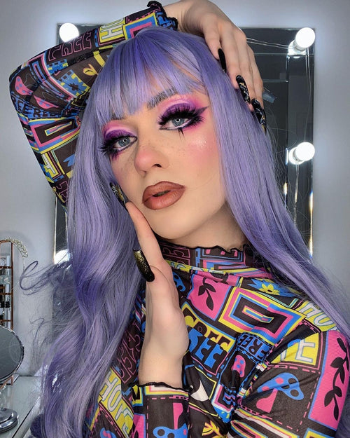 Lolita purple gray wig PL20262