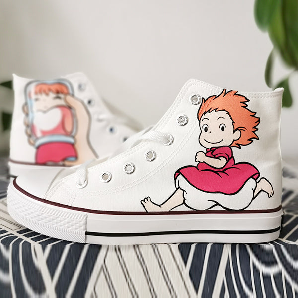 Ponyo on the Cliff hand-painted shoes PL21164