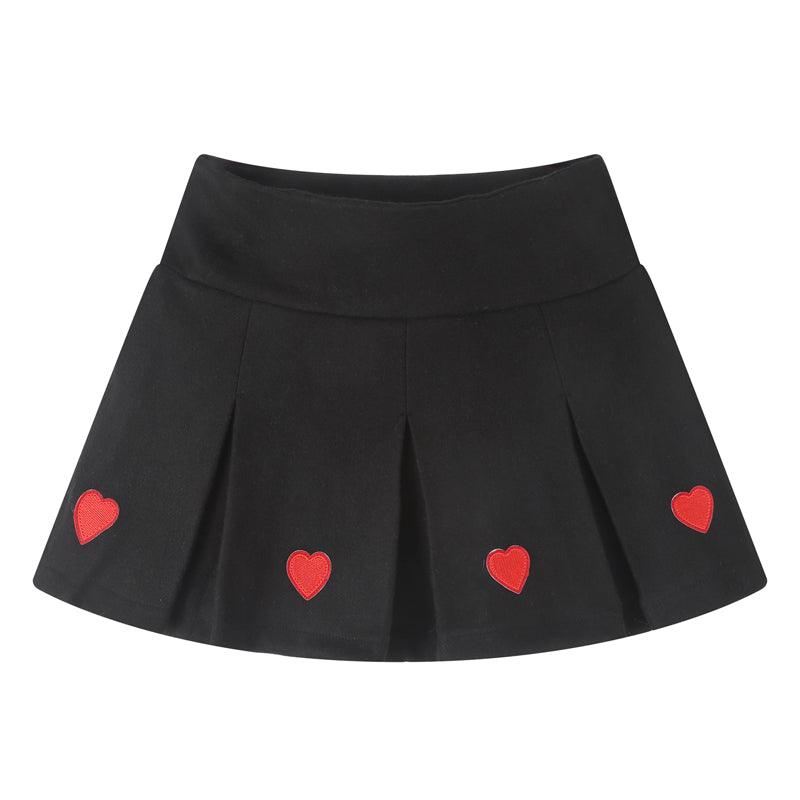 White heart print skirt PL52442