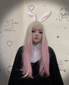White pink gradient wig PL50812