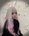 White pink gradient wig PL50812