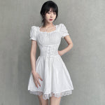 Cute white dress PL30089