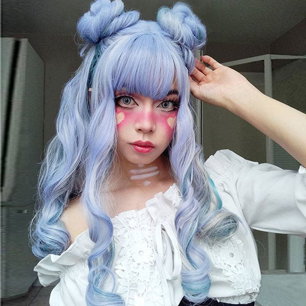 Blueberry mixed color wig PL20711