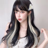 Natural hanging ear dyed long curly wig  PL52416