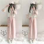 Cute bunny embroidered casual pants  PL52535