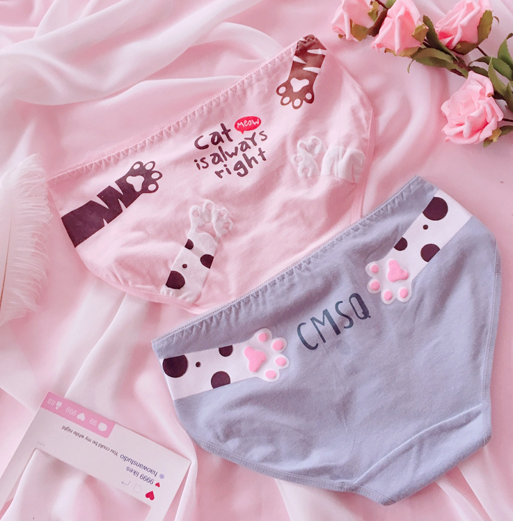 Lolita cat paw print panties  PL20318