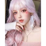 Cherry Blossom Pink Long Curly Wig  PL52437