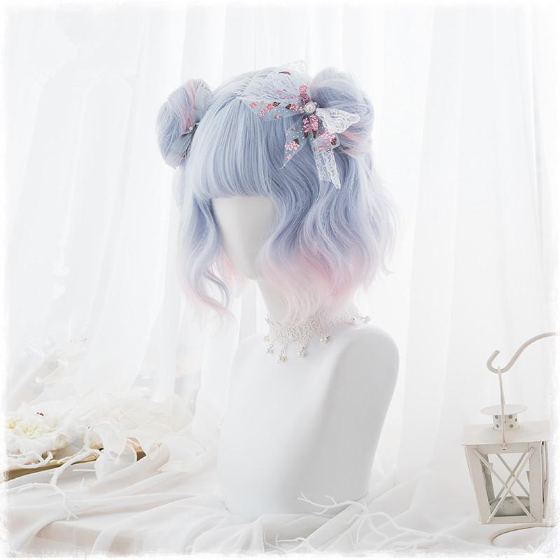 Lolita Blue Pink Mixed Wig PL20266
